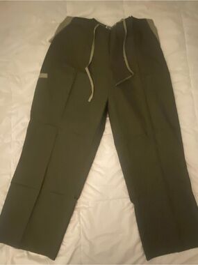 Women’s Olive Green Drawstring Casual Pants ( Vintage )